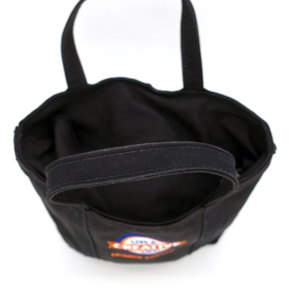 Vintage LL Bean Boat & Tote Canvas Hobby Lobby Craft Sewing Black Zip Top Pocket - Picture 2 of 8